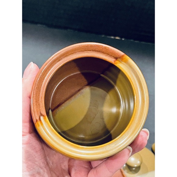 SANGO Gold Dust & Sienna CREAMER JUG & SUGAR BOWL w/ LID SET Discontinued EUC - Picture 5 of 6